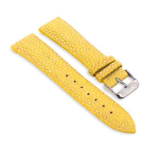 Uhrenarmband-galuchat-farbe-Zitronengelb-1