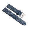 Uhrenarmband aus poliertem lapisfarbenem Rochenleder
